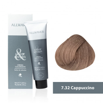 Farba do włosów Allwaves Cream Color cappucino 7.32 100 ml
