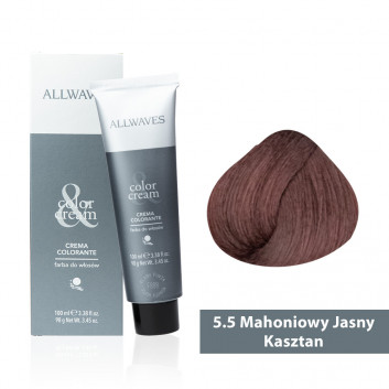 Farba do włosów Allwaves Cream Color mahoniowy jasny kasztan 5.5 100 ml