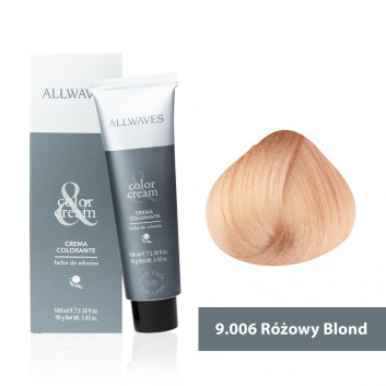 Farba do włosów Allwaves Cream Color różowy blond 9.006 100 ml