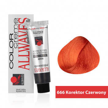 Farba do włosów Allwaves Cream Color wyjątkowy wyjątkowy korektor czerwny 666 100 ml