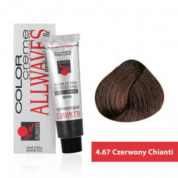 Farba do włosów Allwaves Cream Color czerwony chianti 4.67 100 ml