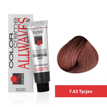 Farba do włosów Allwaves Cream Color tycjan 7.63 100 ml