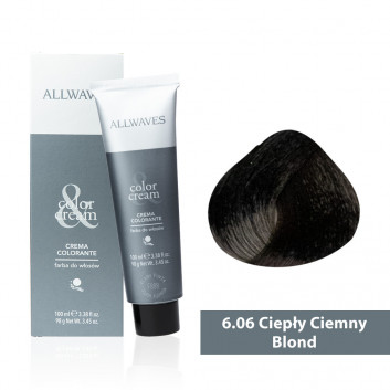 Farba do włosów Allwaves Cream Color ciepły ciemny blond 6.06 100 ml