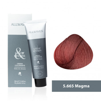 Farba do włosów Allwaves Cream Color magma 5.665 100 ml