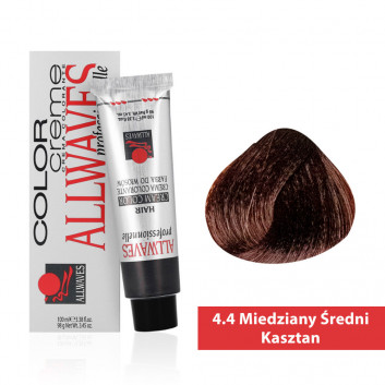 Farba do włosów Allwaves Cream Color miedziany średni kasztan 4.4 100 ml