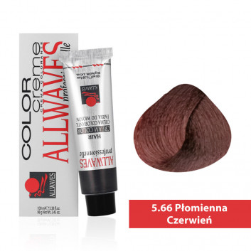 Farba do włosów Allwaves Cream Color płomienna czerwień 5.66 100 ml
