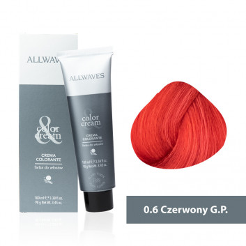 Farba do włosów Allwaves Cream Color czerwony g.p 0.6 100 ml