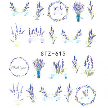Naklejki wodne do paznokci kwiaty STZ-615