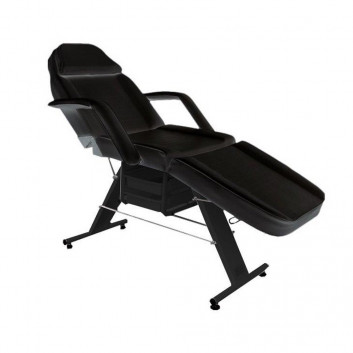 Fotel kosmetyczny manualny CO Basic z kuwetami czarny CN00707