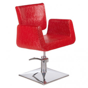 BS Fotel fryzjerski Vito czerwony lux BH-8802