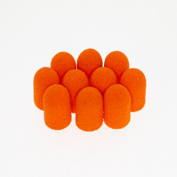 PACZKA Kapturki do pedicure 7 mm gradacja 180 100 szt Fabric Podo AlleMed Pomarańczowy Orange