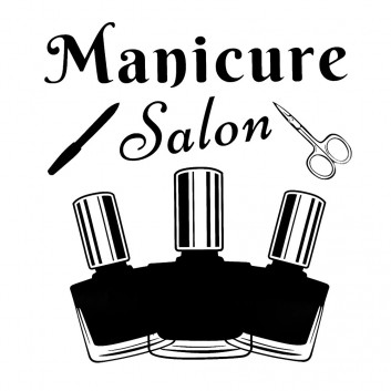 Naklejka do salonu na ścianę duża samoprzylepna Salon manicure 57x65cm