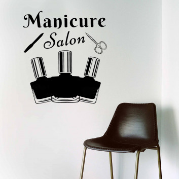 Naklejka do salonu na ścianę duża samoprzylepna Salon manicure 57x65cm