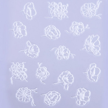 Naklejki biżuteryjne 5D samoprzylepne wypukłe akrylowe kwiaty Z-D3062