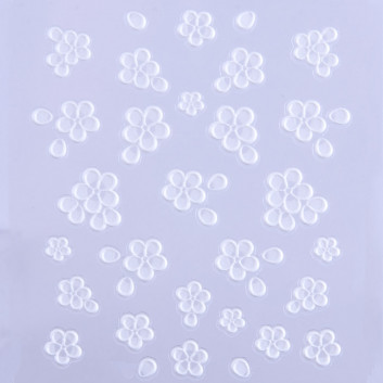 Naklejki biżuteryjne 5D samoprzylepne wypukłe akrylowe kwiaty Z-D3074
