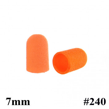 PACZKA Kapturki do pedicure 7mm gradacja 240 100szt Fabric Podo AlleMed Pomarańczowy Orange