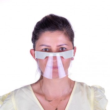 Przyłbica mini maska ochronna na usta i nos wielokrotnego użytku uniwersalna biała