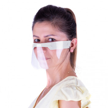 Przyłbica mini maska ochronna na usta i nos wielokrotnego użytku uniwersalna biała