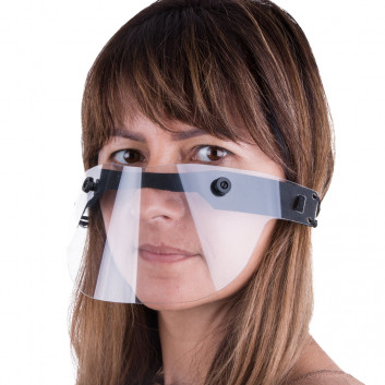 Przyłbica mini maska ochronna na usta i nos wielokrotnego użytku uniwersalna czarna