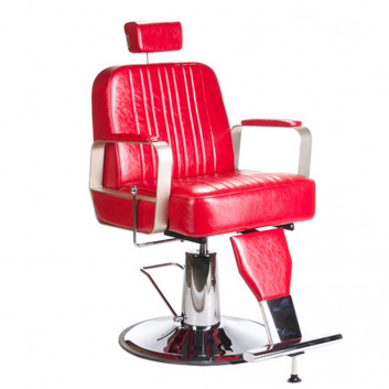 BS Fotel barberski Homer czerwony BH-31237