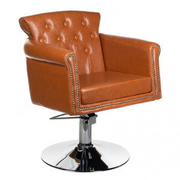 Fotel fryzjerski BS ALBERTO BH-8038 jasno brązowy