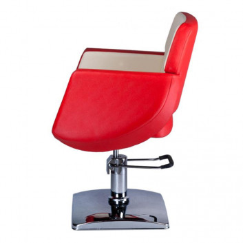 BS Fotel fryzjerski Nico czerwono kremowy BD-1088