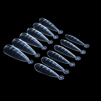 Górne formy do paznokci dualformy do żelu akrylożelu akrylu migdał z podziałką model 3 12 rozmiarów 100 szt