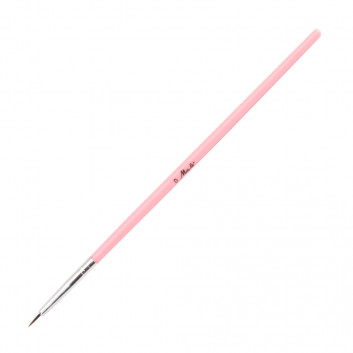 Pędzelek do zdobień różowy plastikowy długość włosia 11mm MollyLac
