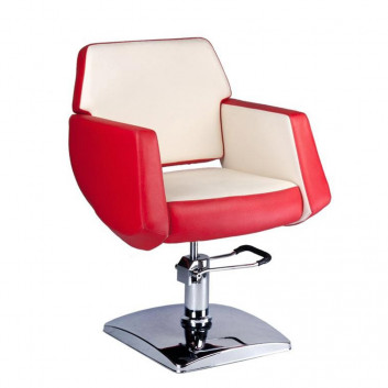 BS Fotel fryzjerski Nico BD-1088 czerwono-kremowy