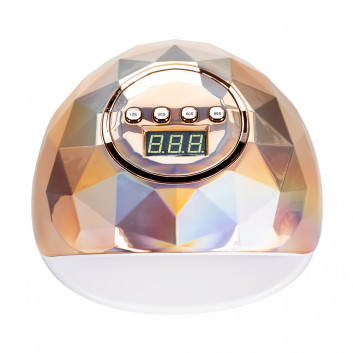 Lampa do paznokci LED 86W do lakierów hybrydowych No Name Lux F6 Diament Holograficzna Złota Holo Gold