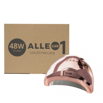 Lampa do paznokci UV/LED 48W do lakierów hybrydowych żelowych AlleLux 1 Różowe Złoto Rose Gold
