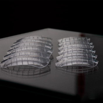 Górne formy do paznokci dualformy 2 DSF do żelu akrylożelu akrylu transparentne clear 100 szt