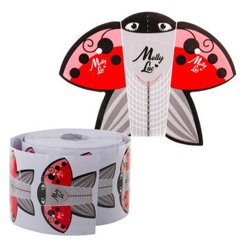 Szablony formy do paznokci Ladybug biedronka MollyLac 500 szt