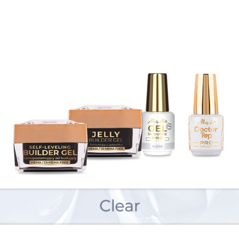 PRO MATCH SYSTEM 3+1 Clear: 3x żele: Jelly&SelfLeveling&Gel in bottle+Doctor Top 15g GRATIS