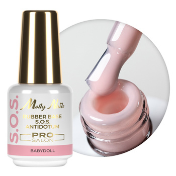 Kautschukbasis für flexible Nägel, Maniküre und Pediküre, zur Verzierung – S.O.S. Antidotum Pro Salon Molly Nails Babydoll 15 g