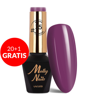 20 + 1 gratis Molly Nails Juicy Hybridlack von Monika Mielniczuk, HEMA/Di-HEMA-frei, 8 g, Nr. J5