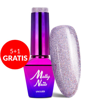 5+1 gratis Molly Nails Hybridlack „Wedding Dream &amp; Champagne Party Fusion“ 8 g Nr. 386