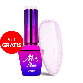 5+1 gratis Molly Nails Hybrid-Nagellack „Bling it on!“ Sucree 8 g Nr. 500