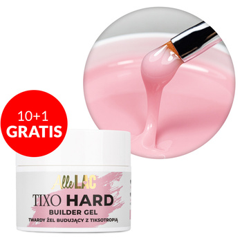 10 + 1 gratis: AlleLac Tixo Hard Builder Gel Baby Pink 45 g – hartes, thixotropes Gel