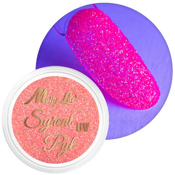 MollyLac Neon-Nagelstaub „Syreni“ – UV-leuchtender Staub, Dose 2,5 g, Nr. 4
