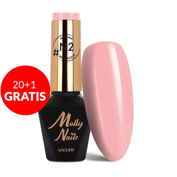 20 + 1 gratis: Molly Nails Natural Hybridlack von Monika Mielniczuk, HEMA/Di-HEMA-frei, 8 g, Nr. N2