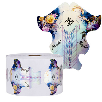 Modelli per unghie 2 in 1 da salone e da professionista MollyLac Fiori Holo 500 pezzi