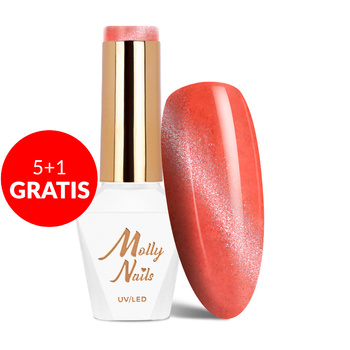 5+1 gratis Molly Nails Neon Flashy Cat Eye HEMA Free Hybridlack 8 g Nr. 170