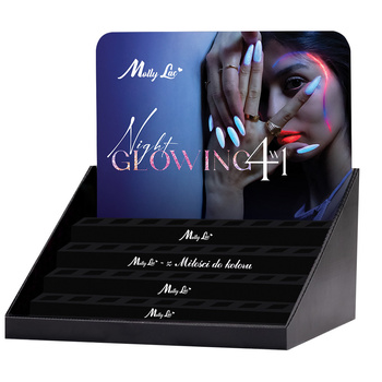 Display für 45 MollyLac Night Glowing Hybridlacke à 5 g – leer