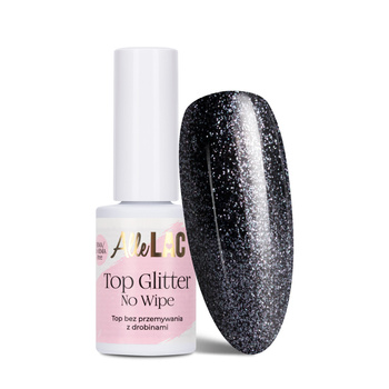 Top Glitter No-Wipe AlleLac Silver, HEMA-/Di-HEMA-frei, 7 g