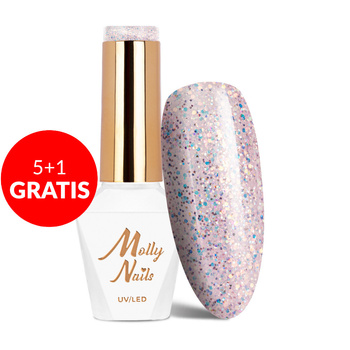 5+1 gratis Molly Nails Spotlight Dreamer HEMA/Di-HEMA-freier Hybridlack 8 g Nr. 631