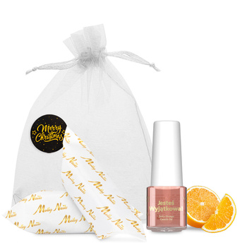 Sonderedition Nagelhaut- und Nagelöl mit Juicy-Orange-Duft und Karamellbonbons in einem dekorativen Säckchen, 5 ml