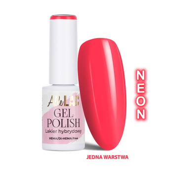Esmalte híbrido LED/UV Gel Polish Reds R1 Neon AlleLac sin HEMA ni Di-HEMA, 6 g