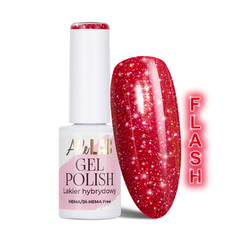 LED/UV-Gel-Nagellack Reds Flash Glitter Raspberry AlleLac, frei von HEMA/Di-HEMA, 6 g