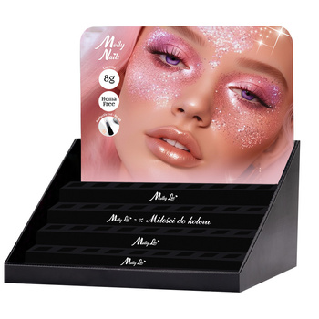 Display für 45 Molly Nails-Hybridlacke à 8 g – leer